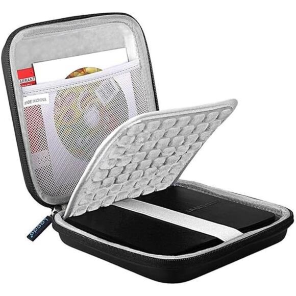 USB CD DVD Writer Blu-Ray & External Hard Drive Protective Storage Case Bag - Picture 7 of 7
